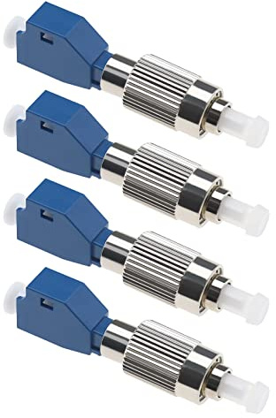 Be In Your Mind 4 Stück Visueller Fehlerorter Adapter Einzelmodus Glasfaserstecker FC/UPC Männlich auf LC/UPC Weiblich Konverter für die Wartung optischer Netzwerke