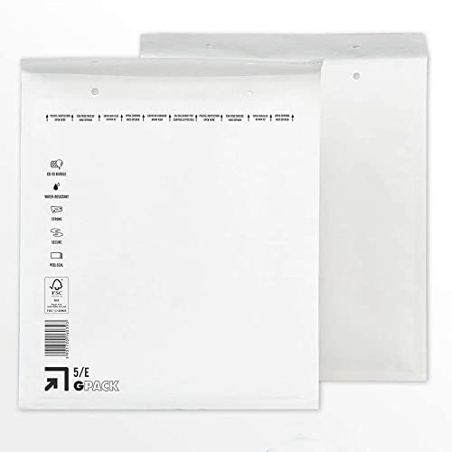 100 x Luftpolster Versandtaschen E/5 (235 x 275 mm) DIN B5+ - Weiss selbstklebend weiß Luftpolsterversandtaschen Luftpolstertaschen Umschläge Polsterumschlag Taschen Luftpolsterumschläge