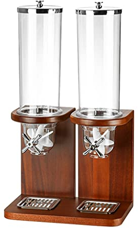 CIRONI Trockenfutter-Müslispender, luftdichte Küchenaufbewahrung mit Holzboden (pro Dose 4 l), bietet Platz für Nüsse, Hülsenfrüchte, Süßigkeiten und Snacks, für Home Office Hotel Commercial Bar (F
