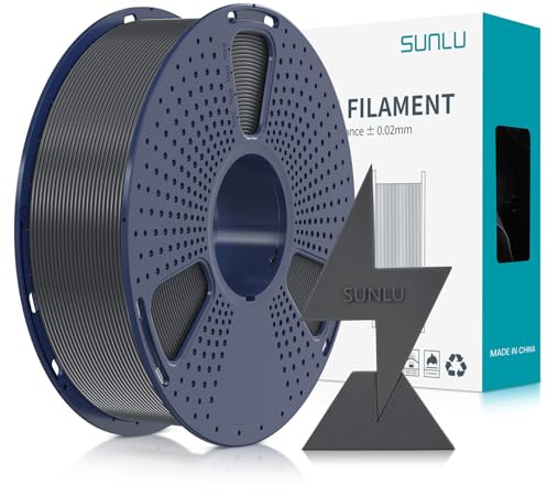 SUNLU Hyper PLA Filament 1,75 mm, High Speed 50–600 mm/s, 1KG PLA Grau | Rapid PLA 3D Drucker Filament, Maßgenauigkeit±0.02mm, Gleichmäßige Filament-Wicklung, Kompatibel mit den meisten 3D-Druckern