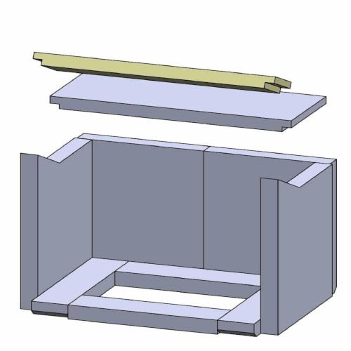 Heizgasumlenkplatte - Passend für Haas+Sohn Kaminöfen inkl. Modellübersicht - Schamottstein feuerfest & hitzebeständig - Kamin Ofen Zubehör [420x80x25 mm]