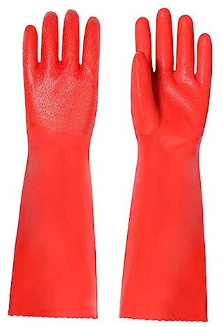 SECFOU Neoprene Cooking Gloves Dishwashing Gloves Long Cuff Non-slip for Kitchen Household Cleaning