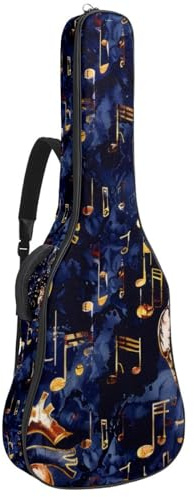 Pink Rose Nahtloses Muster Gepolsterte Gitarrentasche Schützende Akustikgitarre Cover Gigbag für E-Bass Klassikgitarre, Multicolor 08, 42.9x16.9x4.7 in, Lässiger Tagesrucksack