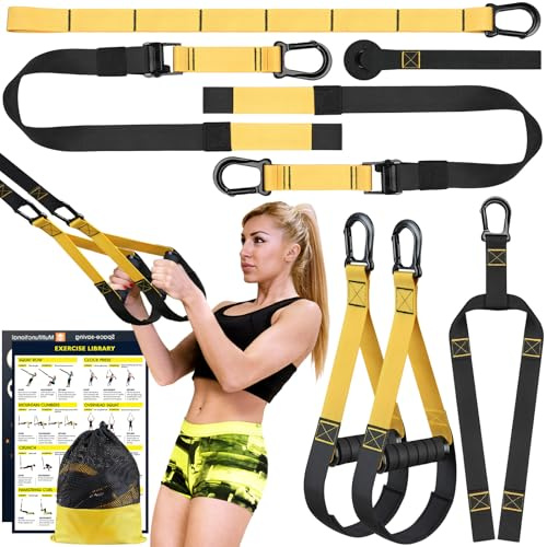 Home Resistance Training Kit | Bodyweight Resistance Bands with Handles, Door Anchor, Heavy Duty Exercise Bands | All-in-One Gym Workout Equipment for Home Fitness