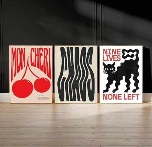 Winund poster set 50x70 cm, UNGERAHMT, Wandposter, deko schlafzimmer, deko, wandbilder, leinwand bilder, wanddeko, poster vintage, bilderrahmen 50x70 (CHAOS_50X70)