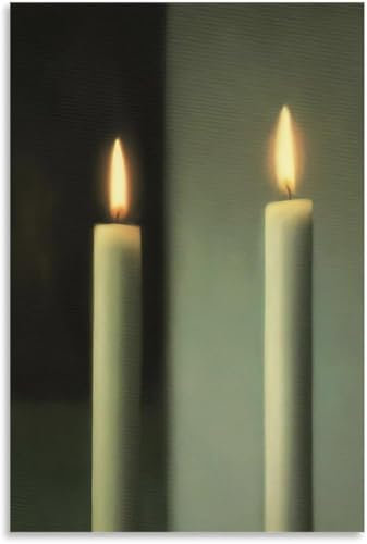 Gnvkd Ecbxz Gerhard Richter Poster Zwei Kerzen Leinwand Malerei Gerhard Richter Wandkunst Gerhard Richter Drucke Für Wohnzimmer Dekor Bild 50x70cm Kein Rahmen