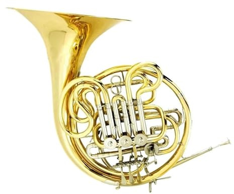 Bb Waldhorn Professionelles Doppelhorn Mit Kupfernickelkorpus Und Goldlack Für Erwachsene Mit 4 Klappen