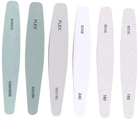 FRCOLOR 6stücke Nagelfeilen und Nagelpolierpads Doppelseitige Nagelfeilen Nagelpolierstreifen für Maniküre Geeignet für Naturnägel Künstliche Nägel und Nagelverlängerungen