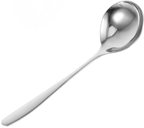 Mipcase Cucharadas de Acero Inoxidable Cuchara Sopera Grande para Buffet Utensilio para Servir Ensalada Cuchara para Cocina