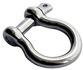 Manille en D robuste, Manille lyre de 4 mm avec goupille à vis en acier inoxydable 316, quincaillerie marine, quincaillerie de bateau, matériel de gréement