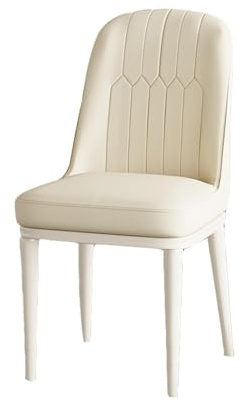 NMVAWIPT Modern Dining Chairs With Leather Seat, Metal Frame Upholstered Chair, Kitchen With Non-Slip Foot Pad(Grey,Set of 6)