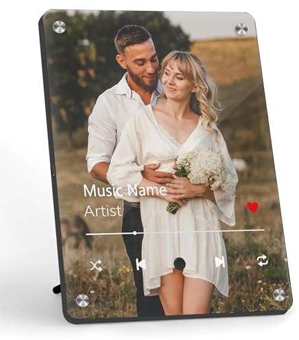 GMDLSK Placa Spotify Personalizada con Foto y Canción - Reproduce Música al Tocarla - Cuadro Musical Original - Regalo para Aniversario, Novios y Parejas