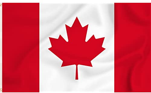 Storm&Lighthouse Drapeau du Canada Drapeau canadien Drapeaux nord-américains 150cm x 90cm avec œillets