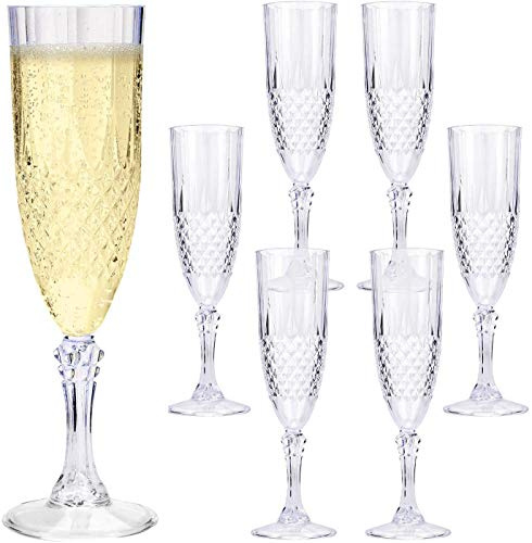 Reusable Crystal Effect Clear Plastic Glasses Drinks Cups Highball Whiskey Wine Champagne Flute