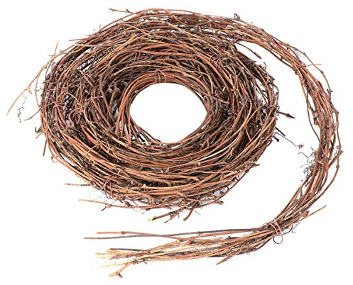 WINOMO DIY Crafts Natural Grapevine Twig Garland DIY Crafts Wreaths and Bird Hanging Swing for Crafting and Decorating 4.6m