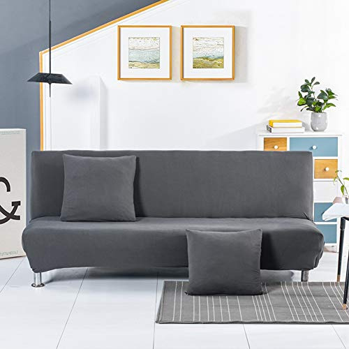 Klappsofa Bezug Stretch Sofabezug ohne Armlehnen,Einfarbiger Schlafsofa Sofahusse Stretch Sofa-Überwürfe Antirutsch Sofa Abdeckung Schonbezug Stretchhusse All-inclusive Couch überzug E 195-225CM