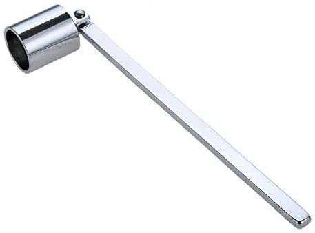TEENGSE Candle Snuffer Accessory, 17cm Polished Candlesnuffer Stainless Steel Candle Wick Extinguisher Candle Blower Sniffer Easy to Putting Out Flame for All Kinds of Candle-Silver
