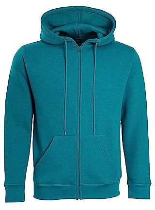 Imporio 11® Dam enkel överdimensionerad huvtröja topp med dragkedja huvtröjor sweatshirt topp jumper fleecejacka huvtröjor UK 8-20, Jade grön, 34-36
