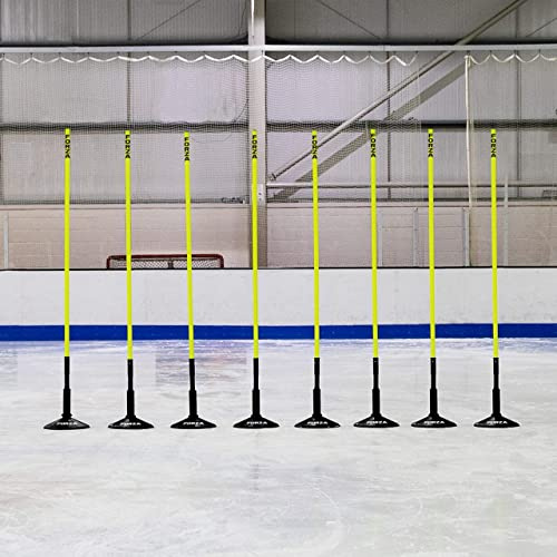 FORZA Ishockey Träning Slalomstolpar | Höjd 1.5m & 1.8m | 8 & 16-pack (1.8m [34mm], 8-pack)