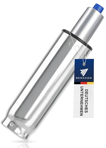 Bemacom Gasdruckfeder Bürostuhl Gasdruckdämpfer belastbar bis 200kg - Druckfeder Gasfeder Gaslift für Bürostuhl, Drehstuhl, Hocker, Barhocker, Chefsessel - 290-690mm Länge (350 mm Gesamtlänge Chrom)