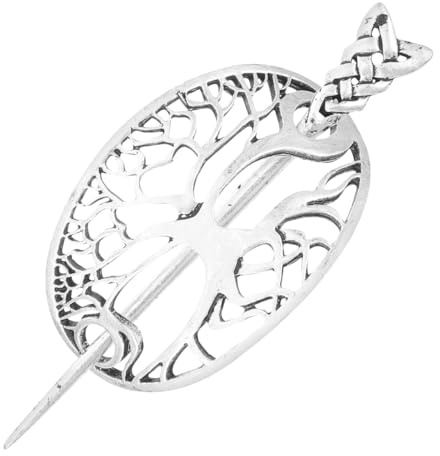 FRCOLOR Haarbrötchenmanschette Damen Vintage Haarclip Retro Brötchenhalter Haarzubehör Für Mädchen Keltische Haarnadel Pferdeschwanz Halter 3.94X1.57X1.18In