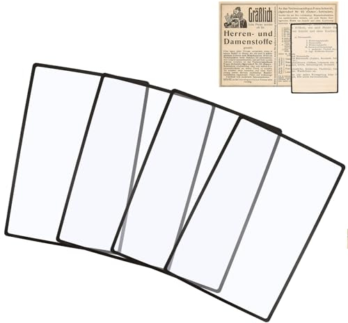 Leselupe 4 Stück Vollseiten Lese Lupe Rechteckige Lupelesehilfe Für Senioren Vergröserung Leselupe Leichtgewicht Lupe Senioren Leselupe Hohe Klarheit Lupe Vergrößerungsglas Vollseiten Leichte