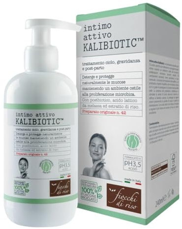 Fiocchi di Riso - Intimo attivo KALIBIOTIC™ - 240ml - IGIENE INTIMA - Deterge e protegge naturalmente le mucose mantenendo un ambiente ostile alla proliferazione microbica. Pack riciclato
