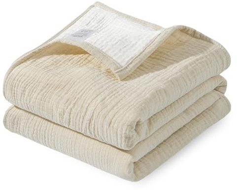 Futuhada Baumwolle Baby Decken Neugeborenen, Wickeltuch aus Musselin, Babydecke 90x90 cm, musselin Schlafdecke Decke Baby, Atmungsaktive Musselin Babydecke für Kleinkinder Mädchen Junge (Khaki)