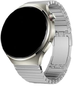 Bredd 22 mm länkarmband Passar for Huawei Watch 4/4Pro GT3Pro 4 46 mm/Ultimate/Amazfit GTR 47mm lyxigt metallband i rostfritt stål(Silver,For huawei Ultimate)