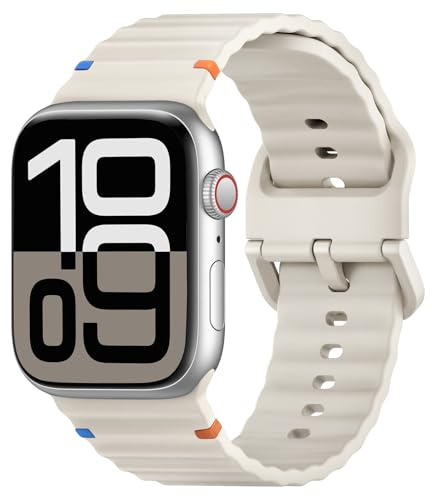 Sports Straps for Apple Watch Strap 40mm 41mm 42mm 38mm 45mm 44mm 46mm iWatch Straps for Women Men,Waterproof Soft Silicone Band for Apple Watch Series 11 10 9 8 7 6 5 4 3 SE Ultra 49mm 3/2nd 40 41 mm