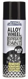 SDMAX Alloy Wheel Spray Paint, Smooth Black Matte Finish, Non-Cracking, Fast Drying, Easy To Use, Long-Lasting, Lightweight And Portable, Multipurpose Use, 400ml (1PCS)