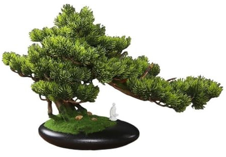 FAJNUZI2024 Künstliche Bonsai Wohnzimmer Eingang TV Schrank Eingerichtet Chinesische Feng Shui Ornamente Simulation Bonsai Kaffee Tisch Desktop Dekorative Kunstbaum Bonsai