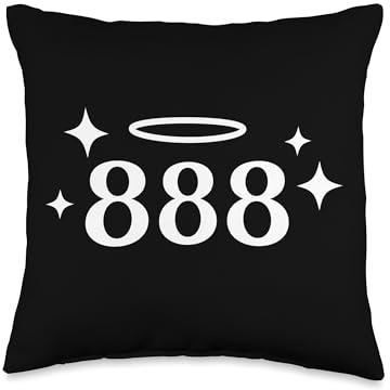 888 Angel Number Throw Pillow
