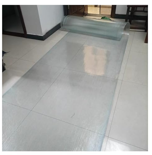 UHEKC Plastic Corrugated Roof Sheet 1 mm Impact Resistance Plastic Roof Panel, for Carport, Balcony, Customizable(0.6x4m)