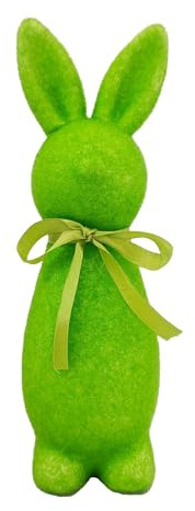 Generisch Osterhasen Figuren Flauschige Beflocktes Kaninchen Puppe Handmade Osterhase Deko Ornament Ostern Tisch Frühling Deko für Garten und Partybedarf (B)