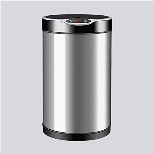 CAFIEDR Poubelle à Induction Domestique Automatique avec Couvercle Rond pour Salon, Cuisine, Salle de Bain