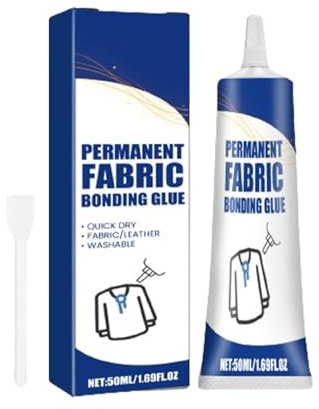 Clear Fabric Glue - Fabric Adhesive Glue, Washable, Clothing Repair | Strong Permanent Bond With Flexible Hold, Clear For Sewing Patches, Canvas, Uniforms, Upholstery
