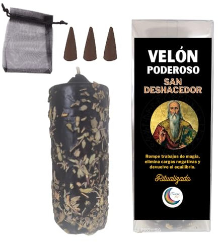 Bougie Herboricole Saint Défaiteur - Nettoyage spirituel contre les sorts et le mauvais œil