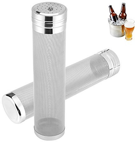 1Pcs Beer Dry Hopper Filters, 300 Micron Stainless Steel Mesh Hop Strainer Beer Hop Spider Brewing Filters Straining Keg Beer Filter Cartridge with Lid for Home Coffee Wine Juice, 7 * 30CM