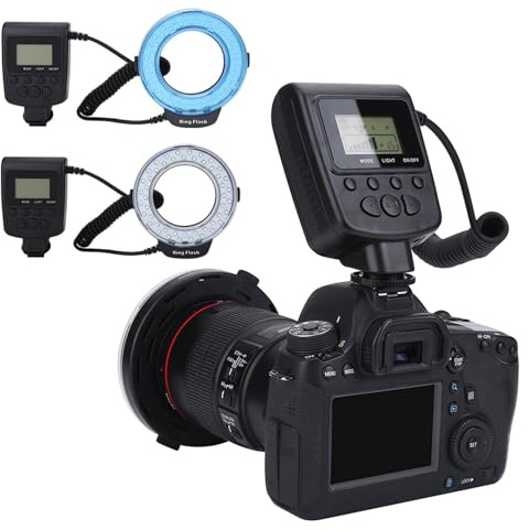 Flash de Anillo, Luz de Flash de Estudio para para Portable 48 LED Ring Light Lens Adaptador Anillos de Fotografía Fotografía Light for Fuji SLR Camera