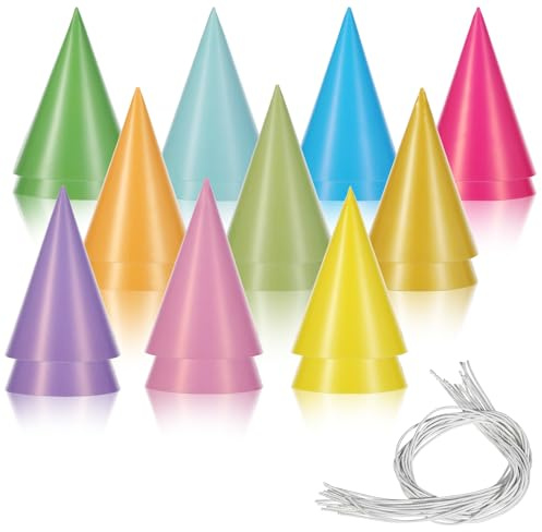 20 Stk Bunt Partyhüte Kindergeburtstag Mini Party Hut Geburtstagshut Set Partyhütchen Papier Geburtstags Hüte Zum Erwachsene Jungen Gilrs Für Happy Birthday Party Haustiere Kuscheltiere Festival
