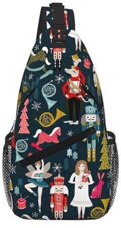 Yyoretp Borsa a tracolla da donna con stampa Schiaccianoci Balletto di Natale Danza Borsa a tracolla Zaino per Viaggi Escursionismo Arrampicata