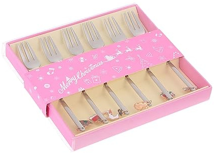 Hoement 6 Pezzi Forchette da Dessert in Acciaio 304 Lucide Design Moderno e Manico Sottile Forchettine per Caffè e Dolci Facili da Pulire e Resistenti per Uso Quotidiano e Occasioni