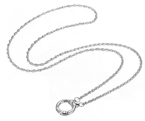 BEZHO Brillenkette mit Ringen, Anti-Verlust Brille Kette Halsband für Damen, Sonnenbrillen Kette aus Legierung, Silber