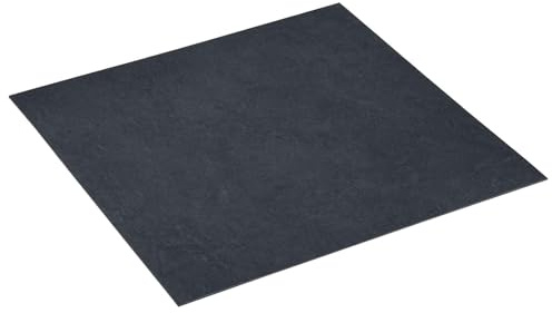 mzdioop 55 placas de suelo negras de PVC de 5,11 m² autoadhesivas para interiores, suelo antideslizante con aislamiento acústico e ideal para salón, cocina, baño, pasillo, renovación
