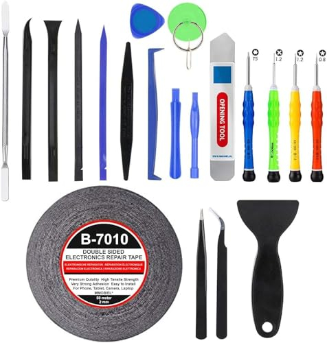 MMOBIEL Kit Complet d'outils 21 en 1 Compatible avec Réparation de Smartphones/Tablettes (iPhone iPad Samsung Motorola Huawei ...)