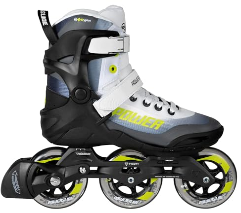 Powerslide Inline Skates Phuzion Krypton Voltage 100, in Schwarz/Weiß für Damen, 100mm/83A Rollen, ABEC 7 Pro Kugellager, Art. nr.: 940655 39