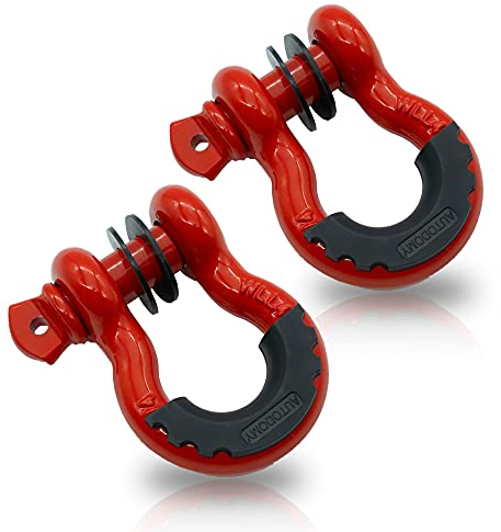 Autodomy Pack 2 Unita Grillo Acciaio Inox Forgiato e Zincato | Capacità 4,75 Tonnellate (4.750Kg) | Grilli Traino per Imbracatura da 3/4 | Grillo 4x4 per il Traino e il Recupero di Veicoli