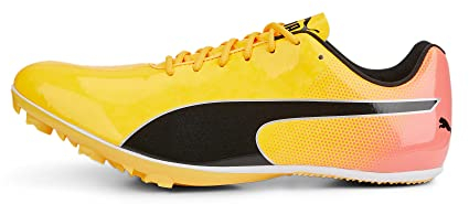 PUMA Herren Evospeed Sprint 14 Track and Field Shoe Sneaker, Sun Stream-Sunset Glow, Schwarz, 44 EU