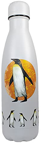NatureVac - Pinguin von Deluxebase. Isolierte, Wiederverwendbare Reise-Vakuumflasche für heißes Wasser, Kaffee, Tee